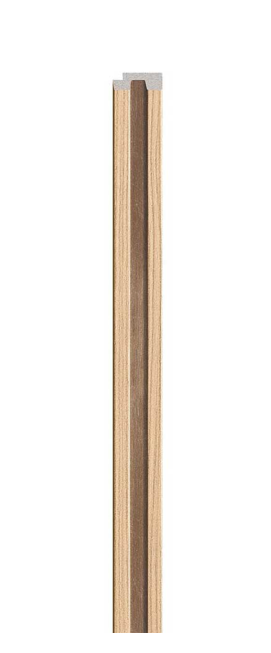 Linerio Slat-Wall S-Line Finishing Trims - Natural