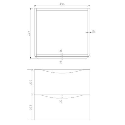 Bella Furniture Range - 500 Wall Cabinet
