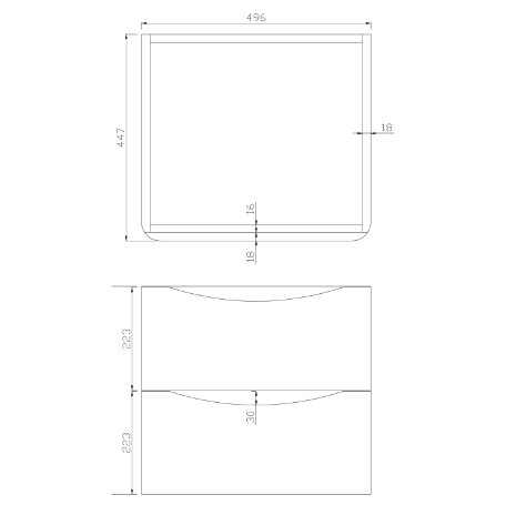 Bella Furniture Range - 500 Wall Cabinet