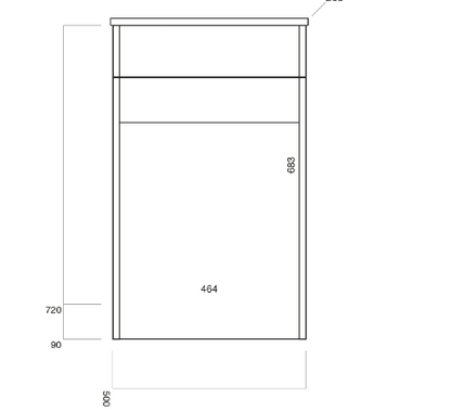 Bella Furniture Range - 500 WC Unit