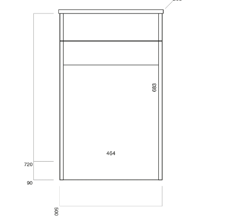 Bella Furniture Range - 500 WC Unit