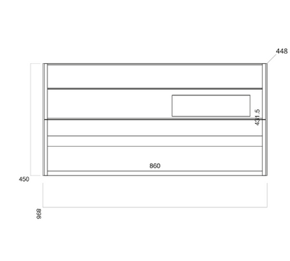 Bella Furniture Range - 900 Wall Cabinet