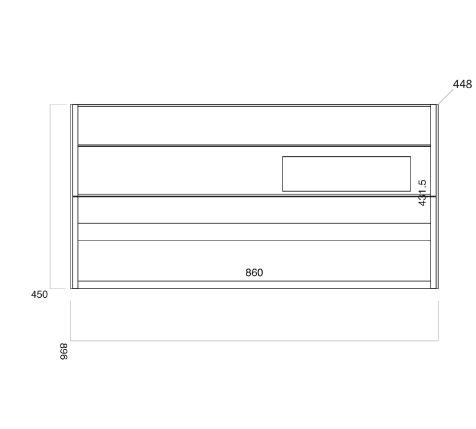 Bella Furniture Range - 900 Wall Cabinet