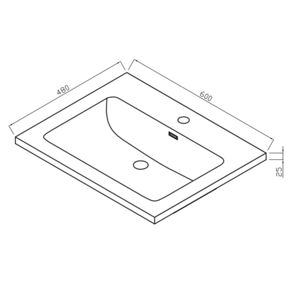 Ambience Furniture Range - 60x48 White Basin