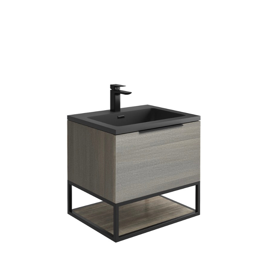 Ambience Furniture Range - Black Frame With Dual Colour Shelf 60x48