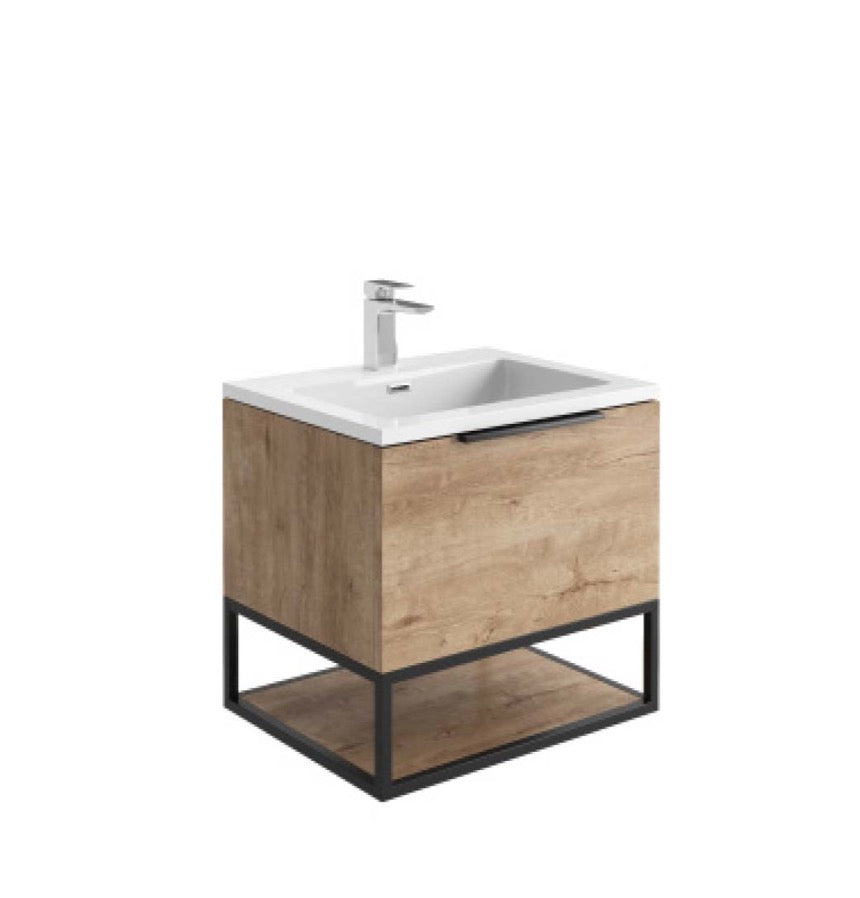 Ambience Furniture Range - Black Frame With Dual Colour Shelf 60x48