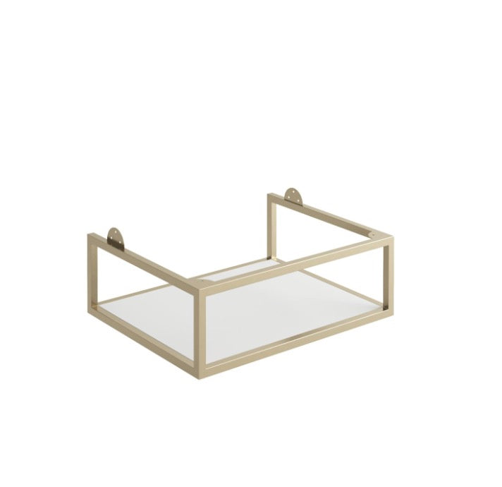 Ambience Furniture Range - Brushed Brass Frame With White Shelf 60x48
