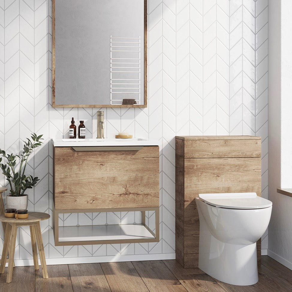 Ambience Furniture Range - Brushed Brass Frame With White Shelf 60x48