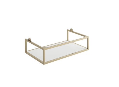 Ambience Furniture Range - Brushed Brass Frame With White Shelf 80x48