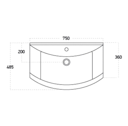 Lanza Furniture Range - 750 Basin
