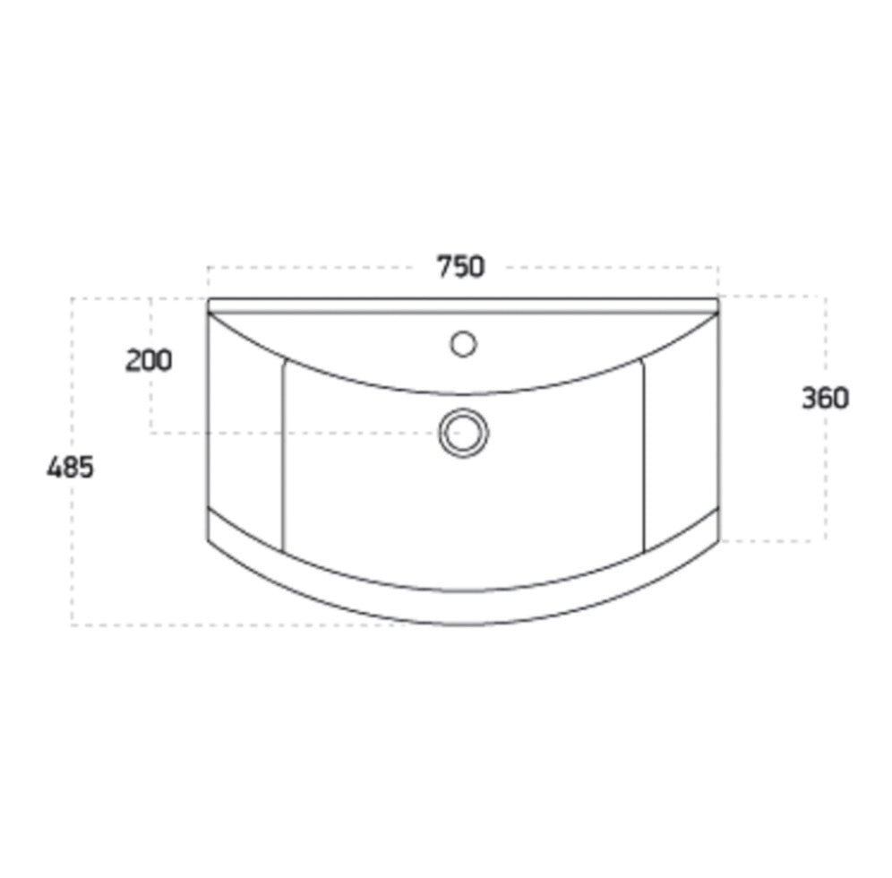 Lanza Furniture Range - 750 Basin