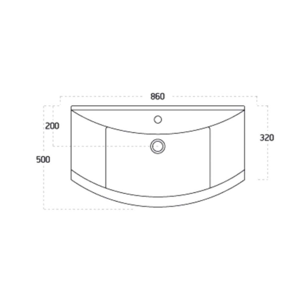 Lanza Furniture Range - 850 Basin