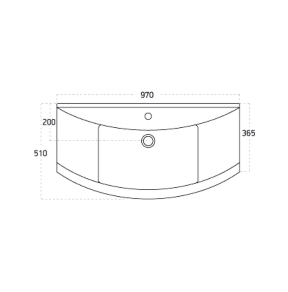 Lanza Furniture Range - 950 Basin