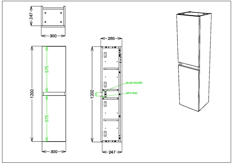 Aubrey Furniture Range - Tall Boy Cabinet