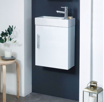 Lanza Cloakroom Furniture Range - Vanity Wall Unit