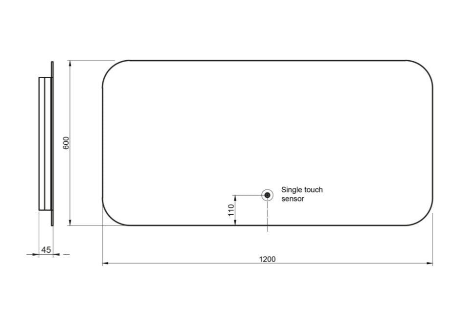Mirrors - Aura LED Mirror 600x1200mm