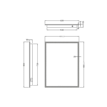 Mirrors - Mosca LED Mirror 600x800mm