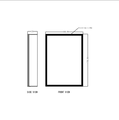Mirrors - Mia LED Mirror Cabinet 500x700mm