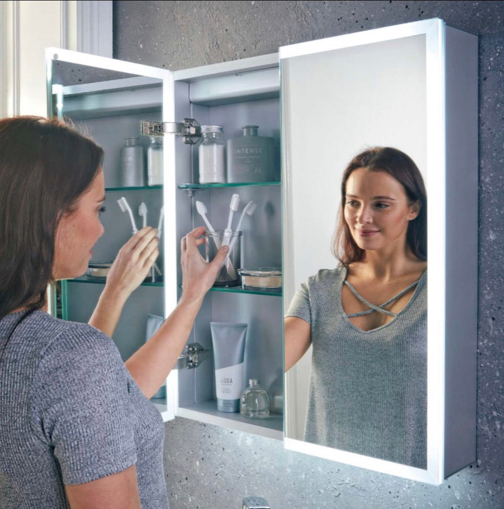 Mirrors - Mia LED Mirror Cabinet 600x700mm