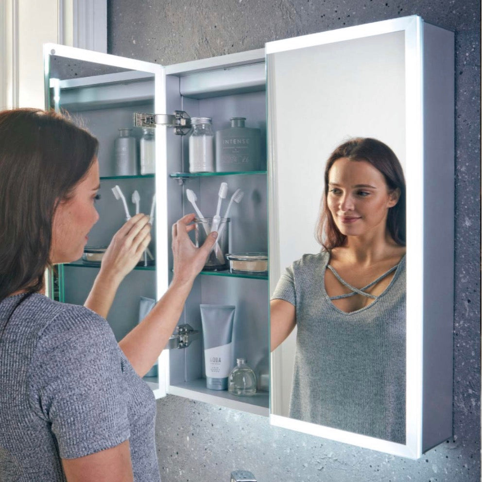 Mirrors - Mia LED Mirror Cabinet 800x700mm