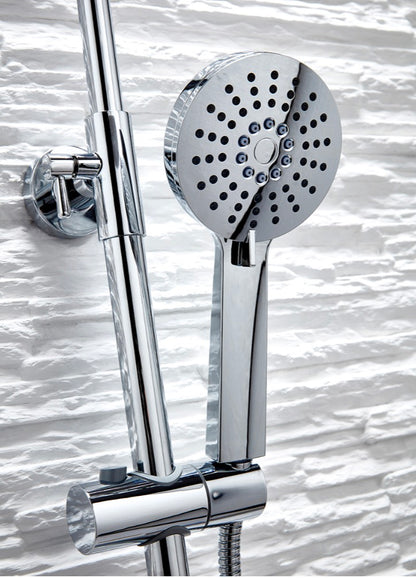 Chrome Round Rigid Riser Shower Set