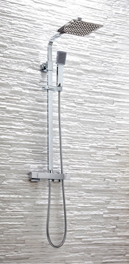 Rigid Riser Showers - Elliot Chrome Square