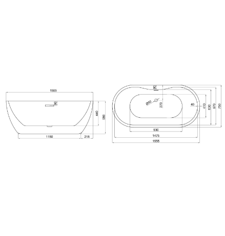 Freestanding Baths - Onyx 1555