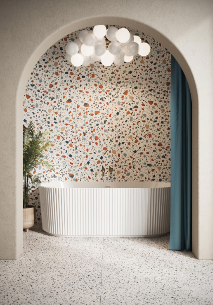 Freestanding Baths - Labyrinth Fluted Back To Wall