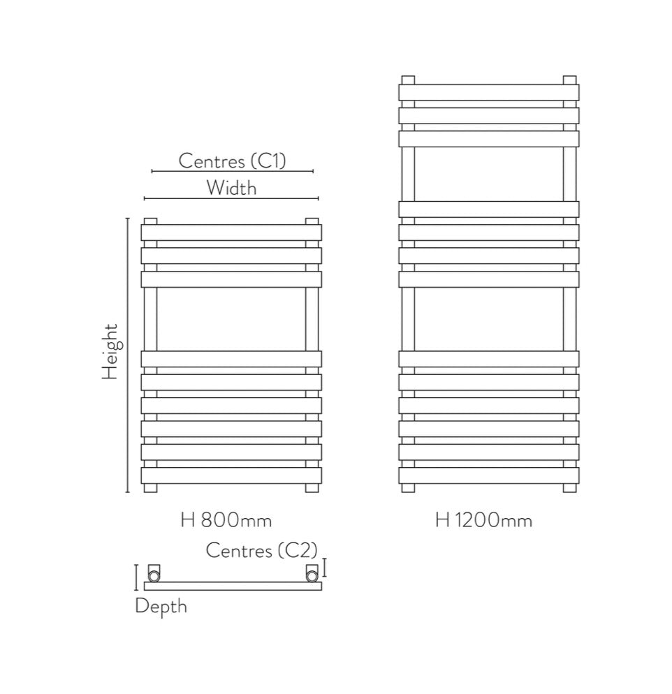 Towel Radiators - Instyle 500x1200