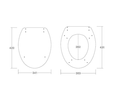 Toilet Seats - Wooden Soft Close Seat