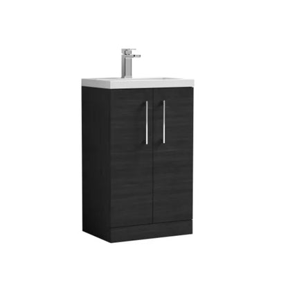 Arno Furniture Range - Compact Floor Standing 2-Door Vanity & Ceramic Basin