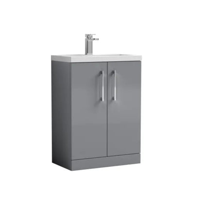 Arno Furniture Range - Compact Floor Standing 2-Door Vanity & Ceramic Basin