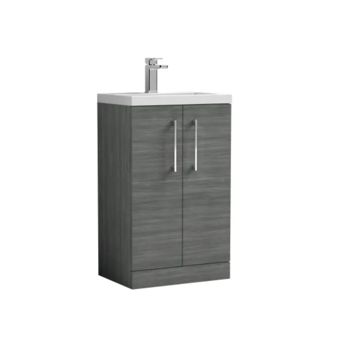 Arno Furniture Range - Compact Floor Standing 2-Door Vanity & Ceramic Basin