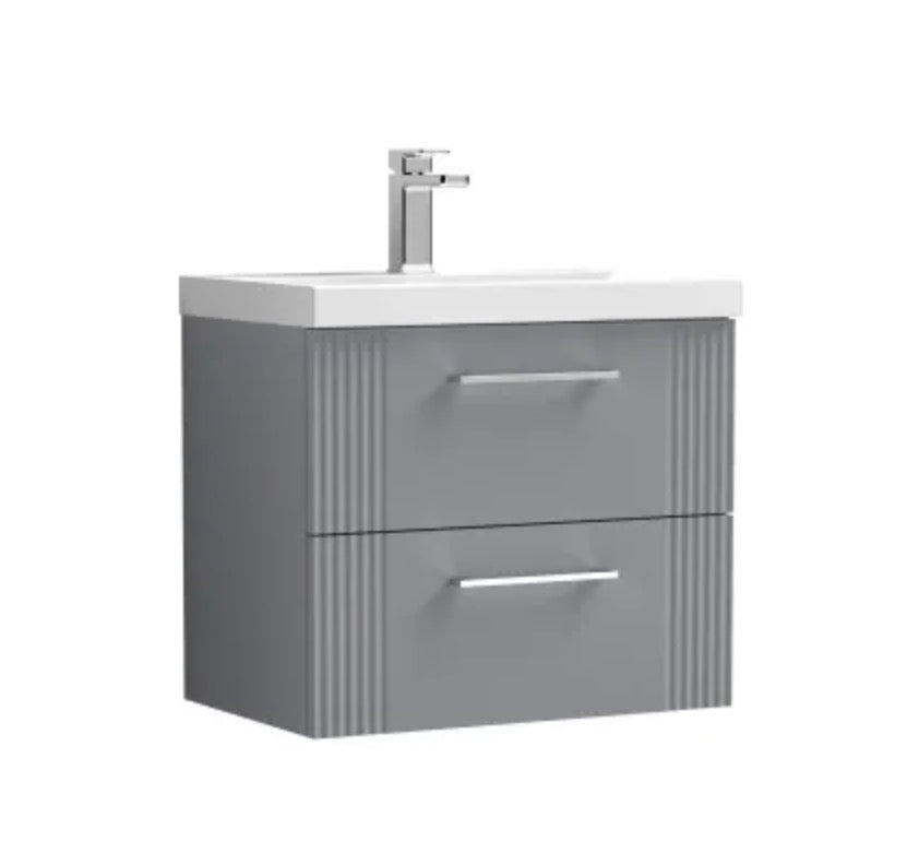 Deco Furniture Range - Wall Hung 2-Drawer Vanity & Mid-Edge Basin