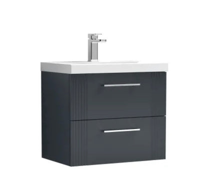 Deco Furniture Range - Wall Hung 2-Drawer Vanity & Mid-Edge Basin