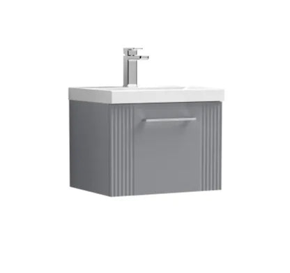 Deco Furniture Range - Wall Hung Single Drawer Vanity & Mid-Edge Basin