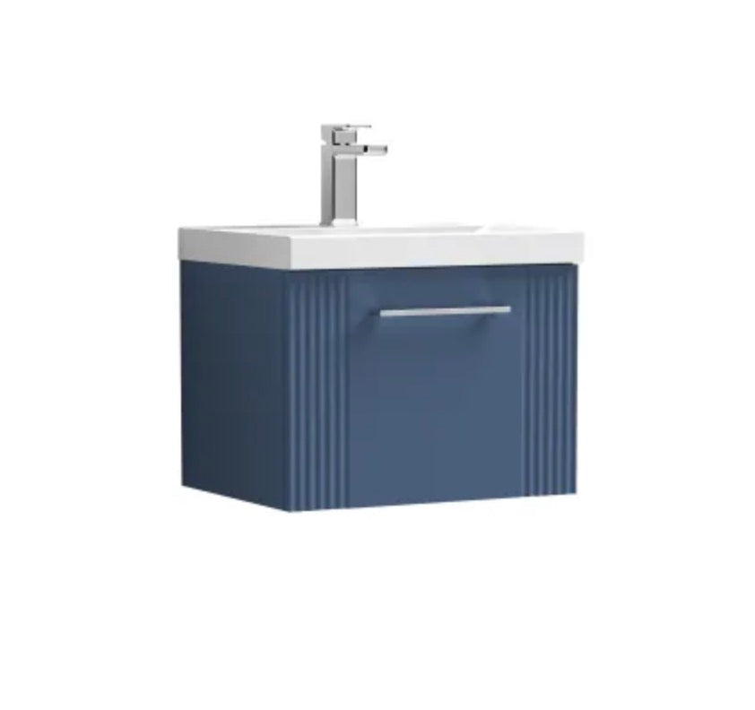 Deco Furniture Range - Wall Hung Single Drawer Vanity & Mid-Edge Basin