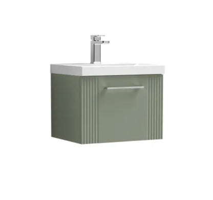 Deco Furniture Range - Wall Hung Single Drawer Vanity & Mid-Edge Basin