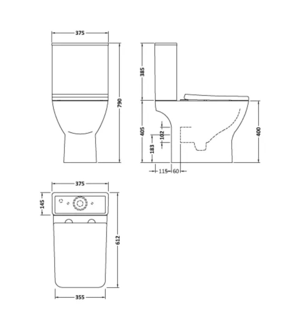 Ava Ceramics - Pan, Cistern & SC Seat