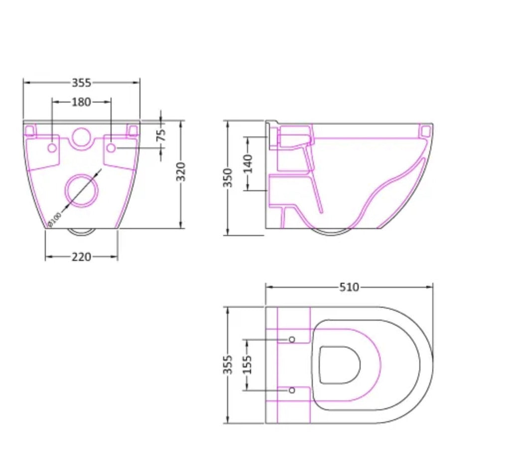 Provost Ceramics - Wall Hung Pan