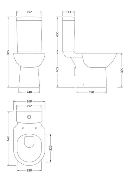 Provost Ceramics - Semi Flush to Wall WC