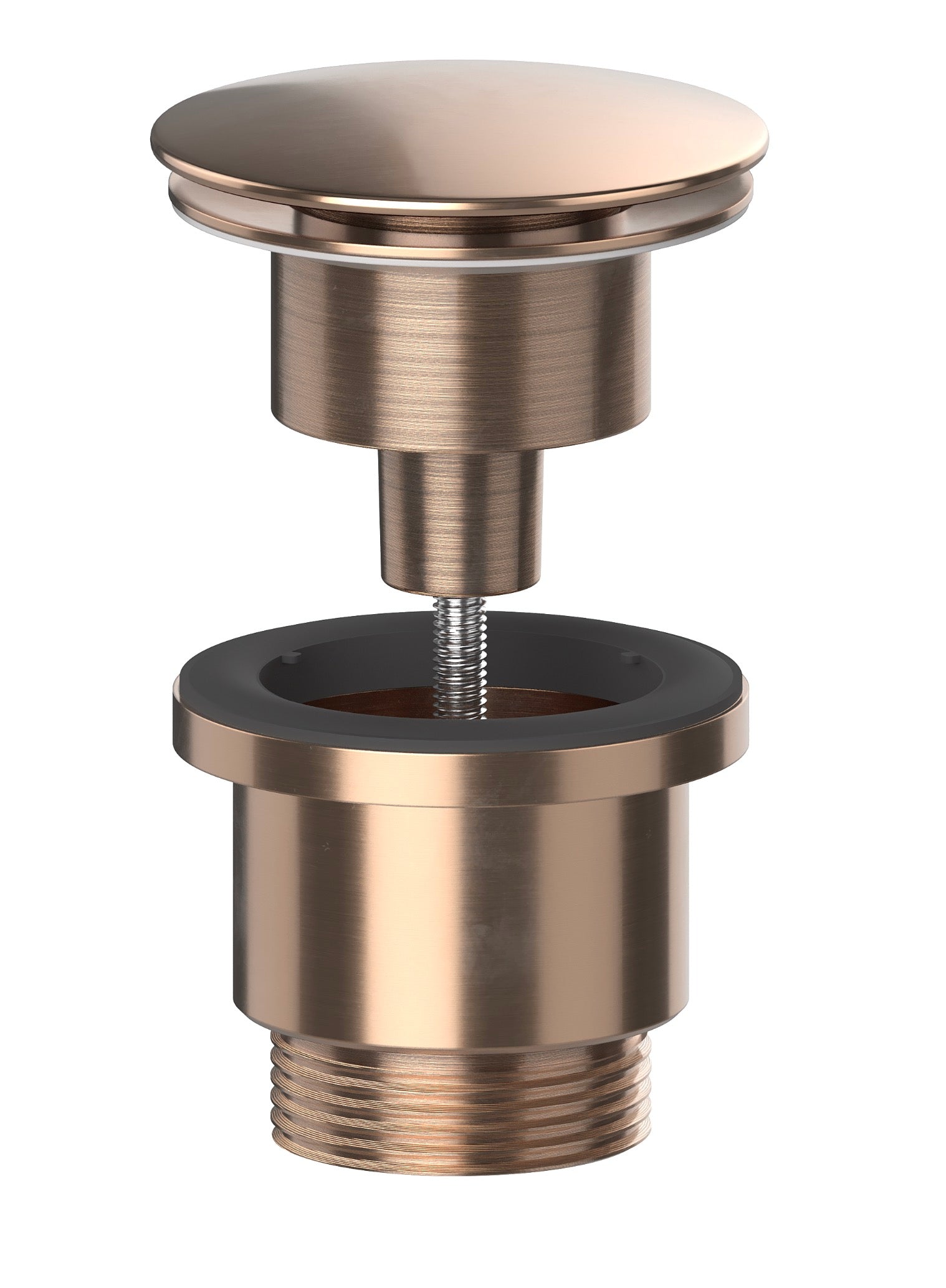 Brushed Copper Universal Clicker Basin Waste