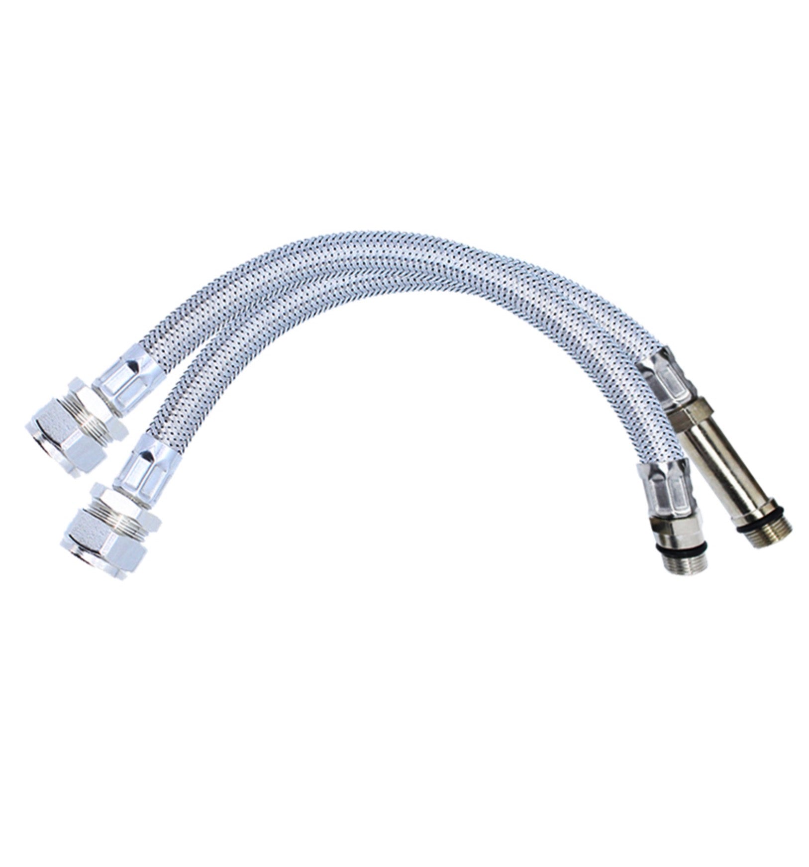 Flexible Hoses - M12 x 1/2" Monobloc Pair - 300mm Long