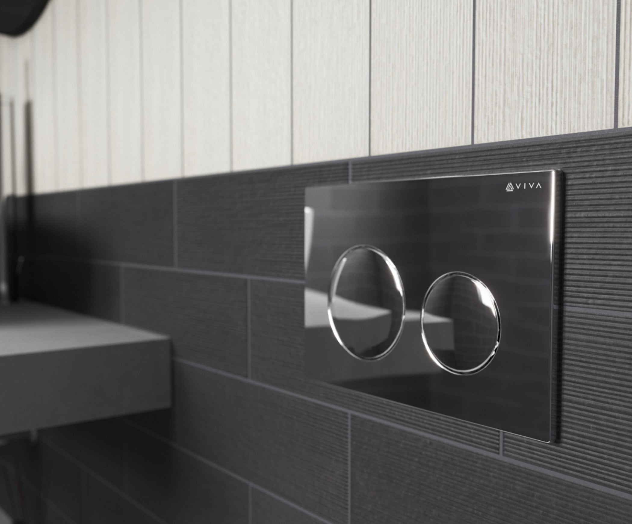 Skylo Ultra10 Gloss Chrome Dual Flush Plate