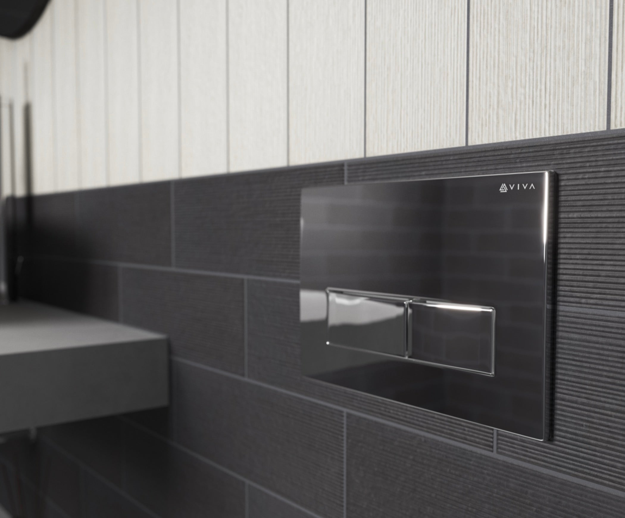 Skylo Ultra20 Gloss Chrome Dual Flush Plate