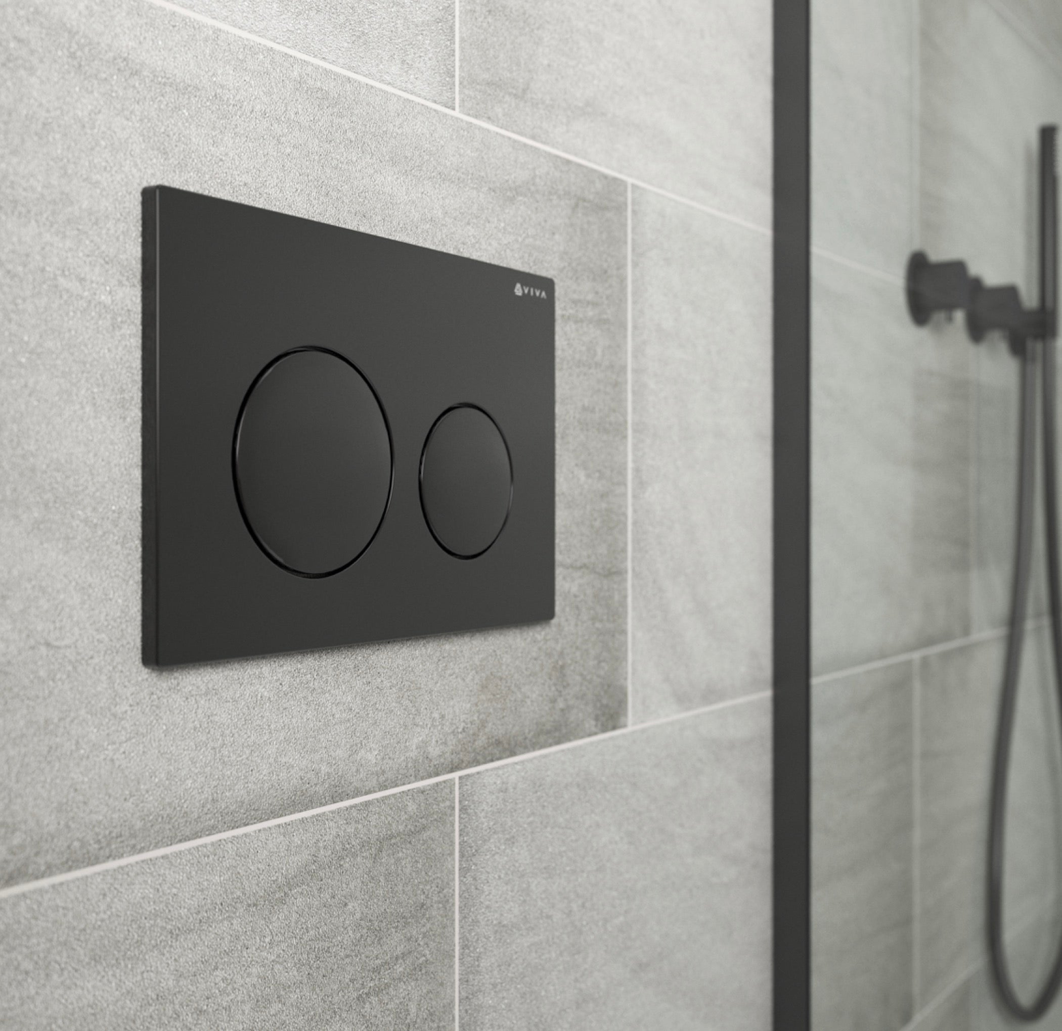 Skylo Ultra12 Matt Black Dual Flush Plate