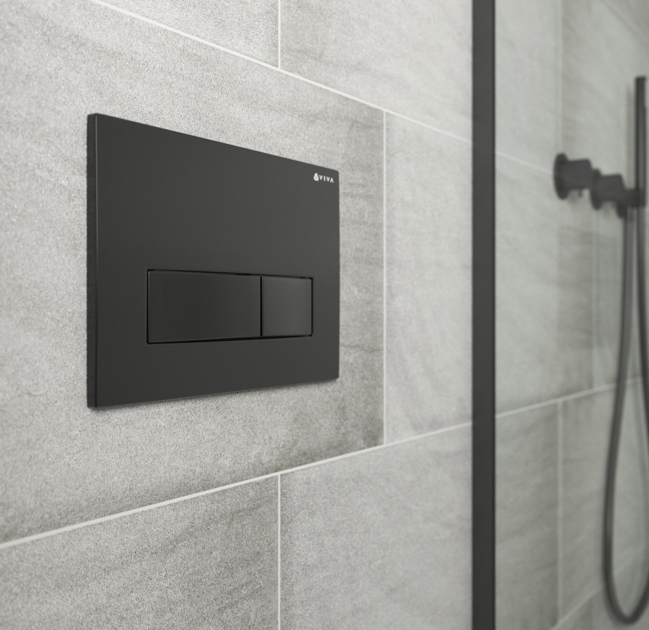 Skylo Ultra22 Matt Black Dual Flush Plate