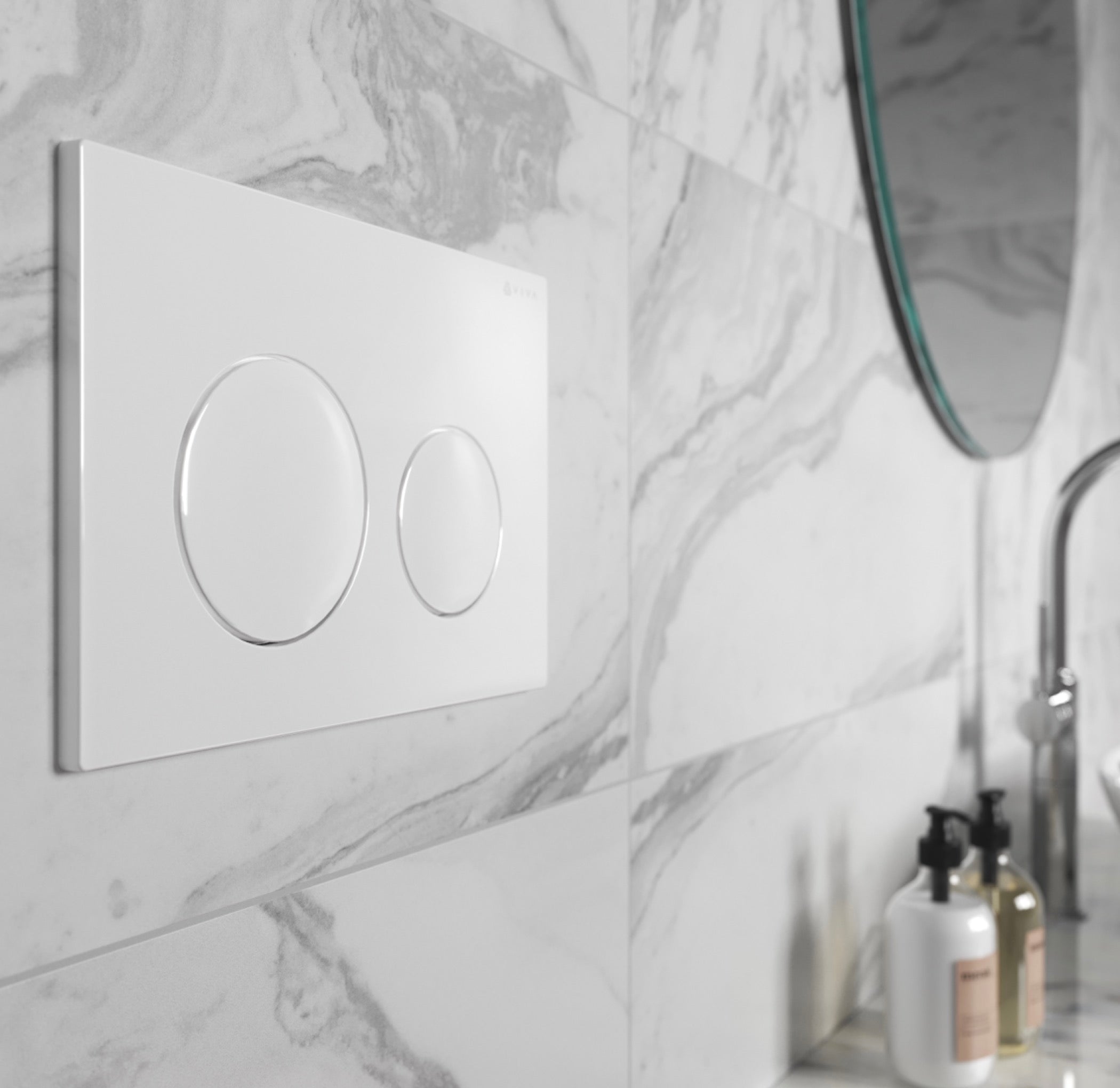 Skylo Ultra13 Gloss White Dual Flush Plate