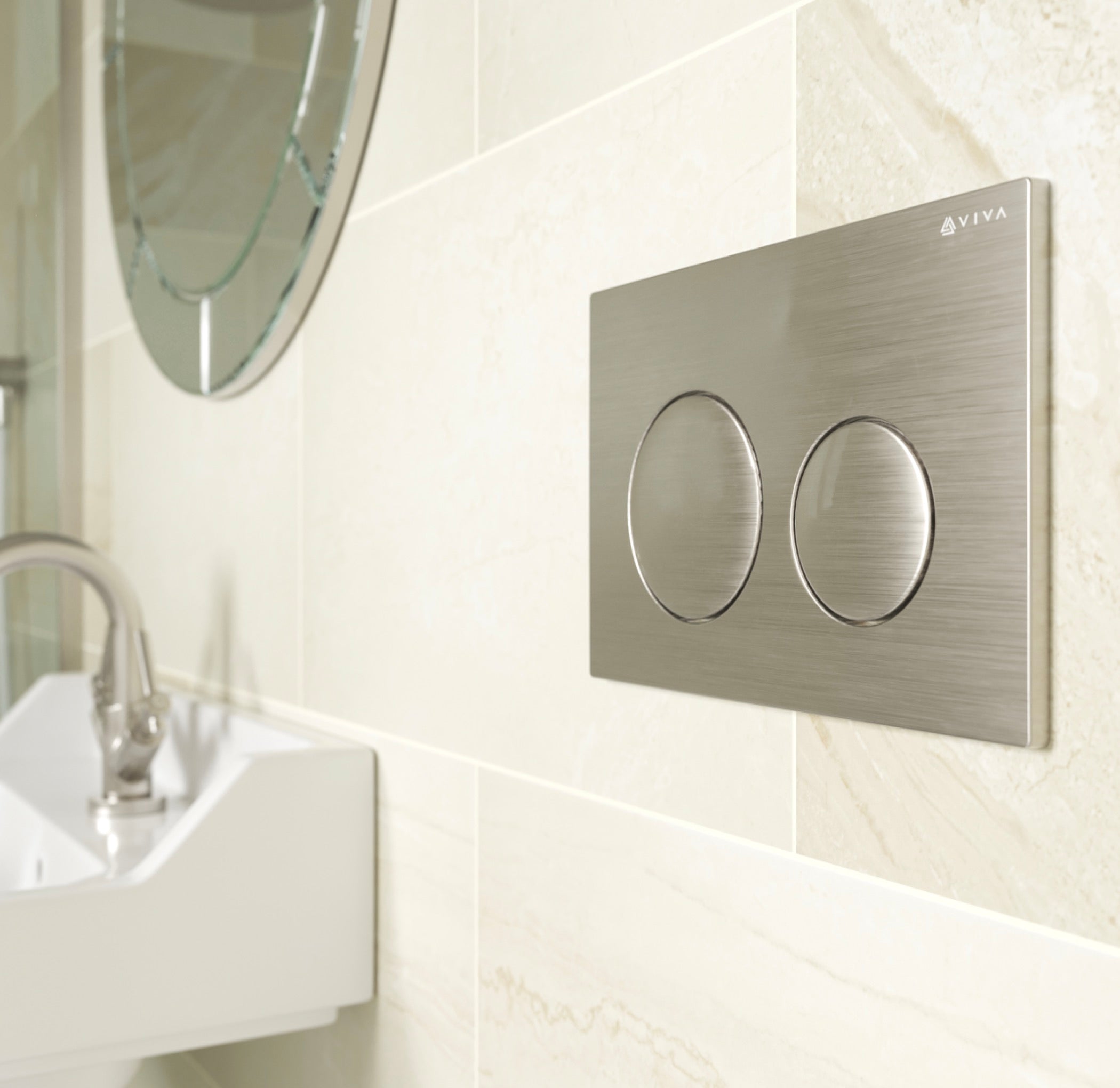 Skylo Ultra15 Brushed Nickel Dual Flush Plate