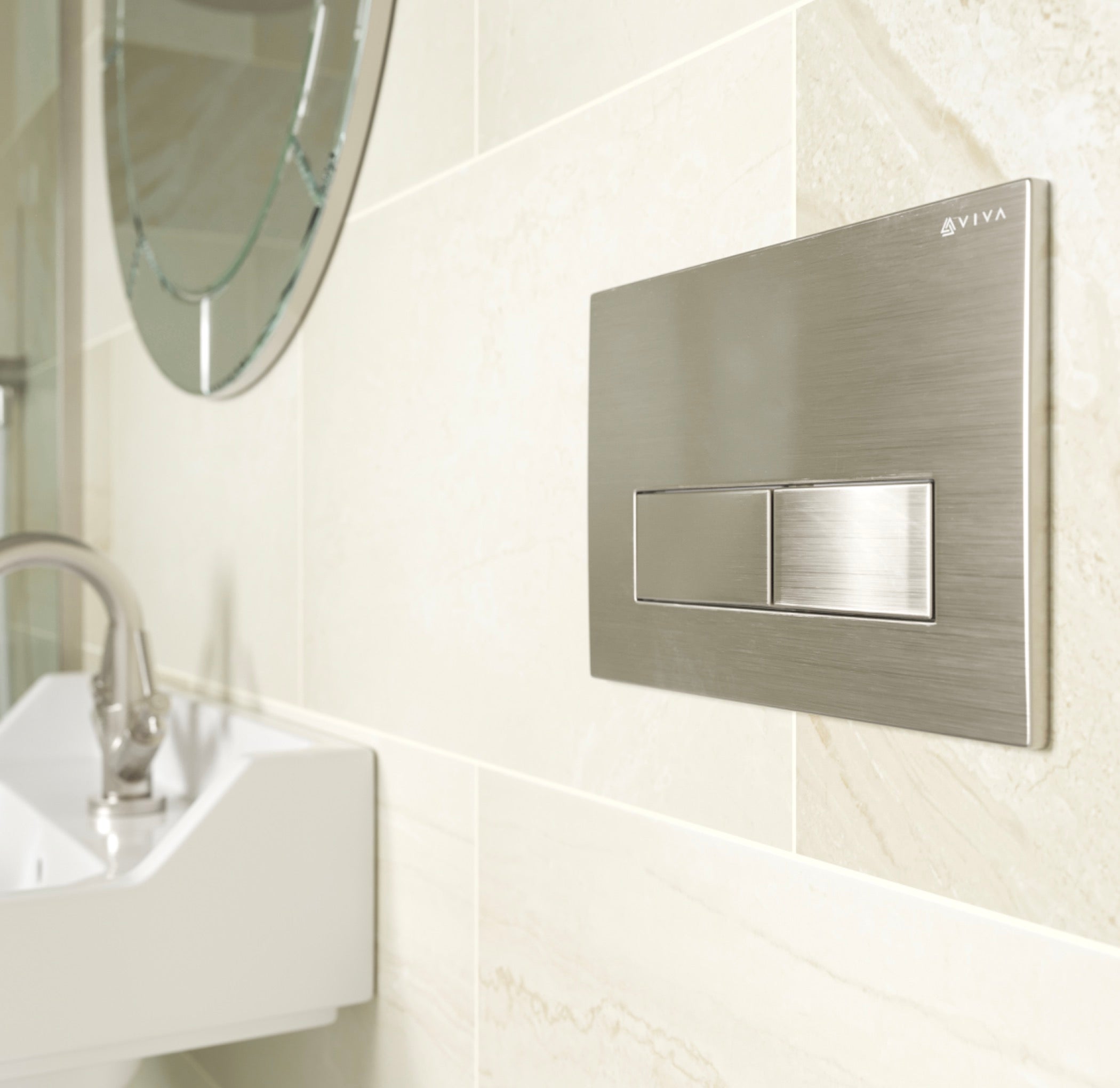 Skylo Ultra25 Brushed Nickel Dual Flush Plate